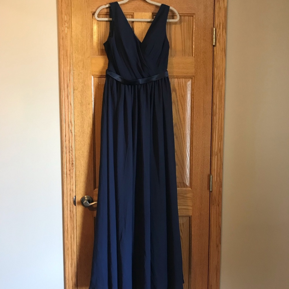 Navy blue ballroom, bridesmaid, evening gown